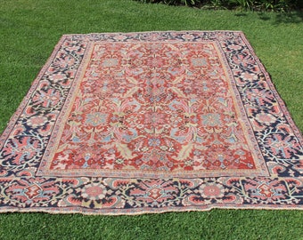 Antique Persian Rug - Serapi Heriz Rug