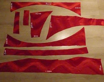 CORRUGATED FABRIC RED WITH HIGHLIGHTS