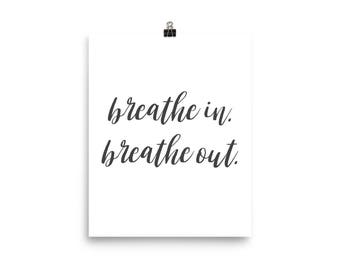 Breathe poster | Etsy