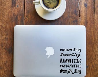Writer's Gift - #AMWRITING Vinyl Decal - Various Styles, FREE SHIPPING