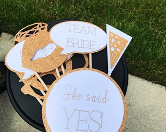 Bachelorette photo props// wedding decorations // bridal shower props