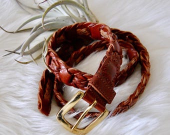 Vintage Woven Leather Belt