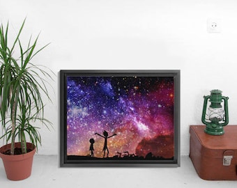 INSTANT DOWNLOAD-Rick And Morty Poster,Rick And Morty In Space Poster,Rick And Morty In Space Wall Art,Rick And Morty In Space Print