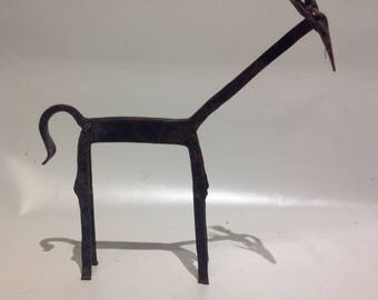 WROUGHT Iron African FOLK Art Gazelle Sculpture Statue Minimalistic SLIM