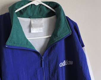 adidas teal windbreaker