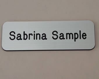 Engraved magnetic name badge 1" x 3", Personalized name tags, Magnetic name tag, Engraved Magnetic Name Tag, Magnetic Name Badge, Name Tag