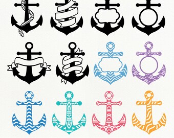 Anchor SVG Files, Anchor dxf, png, eps, Silhouette Studio, Cutting File