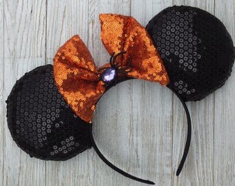 Halloween Minnie Mouse Ears, Mickeys Not So Scary Halloween Party Ears, Halloween Minnie Ears, Mickey Ears, Disney Ears, Halloween Ears,