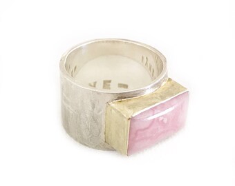 Sterling Rhodochrosite Ring