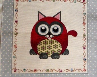 Weaving way jacquard tapestry Panel Cute Kitten