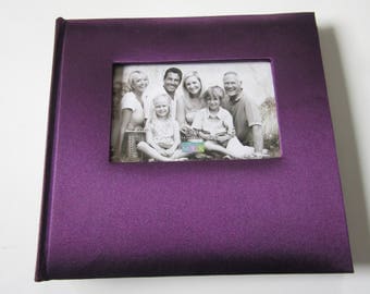 Purple Satin Photo Album, Photo Album, Photo Album for baby, family, Christmas, Easter