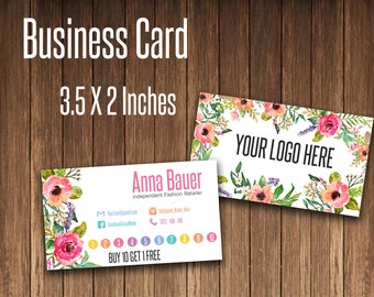 Punch Card, Reward Card, Business Card, Fashion Consultant Card, Home Office Approved Fonts and Colors