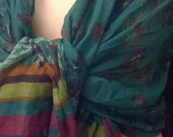 Viscose and cotton scarf