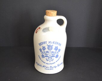 Vintage Henry McKenna Hand Made Kentucky Whiskey Jug 4/5 Quart