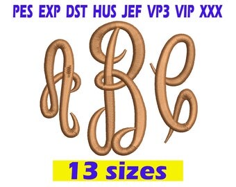 Empress Monogram embroidery Font / Empress Monogram embroidery design/ INSTANT download