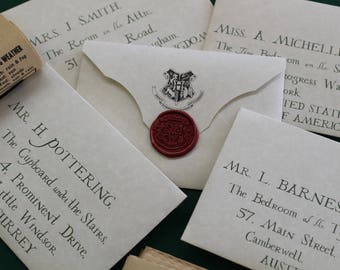Personalized Acceptance Letter with Realistic Envelope, Authentic Wax Seal, Express Gold Train Ticket, Owl Post Stamps