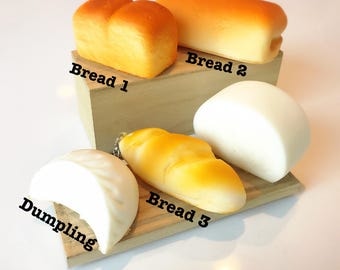scented squishy bread dumpling stress reliever slow rising key chain phone decoration