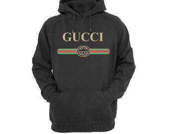 Designer Inspired Vintage Retro Gucci Hoodie Sweatshirt, Woman Men Black Luxury Royalty Hip Hop Style Asap Rock Hoodie Sweatshirt Gift