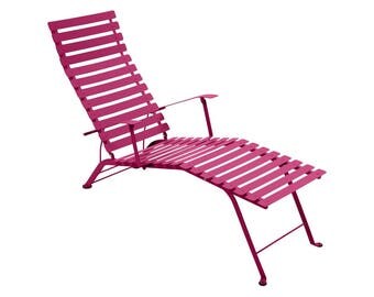 Bistro chaise lounge - colorful Fermob patio lounge chair