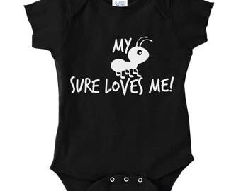 My Aunt Sure Loves Me Infant Baby Rib Cotton Bodysuit
