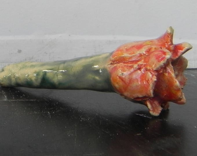 Handmade Ceramic Collective Rose Original One of a Kind Porcelain Pipe 3 inches by Gennaro Rango