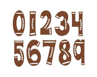 Football Numbers Digital File