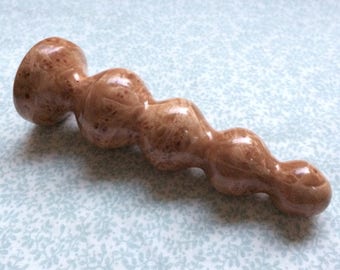 Hand Turned Maple Burl Anal Butt Plug