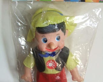 Vintage Pinocchio Doll with growing nose still in original shop wrapper possibly Pakkos Spain