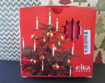 Vintage red Christmas candles eika unopened 20 sticks Made in Germany Quality candle