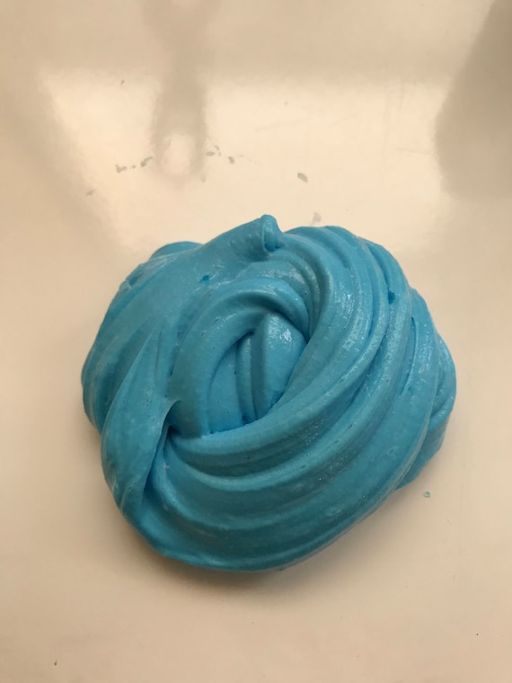 Blue soft fluffy slime