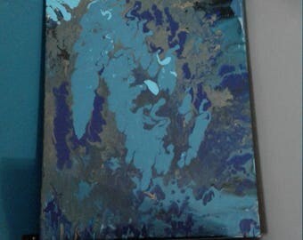 Midnight Waters original 16x20 abstract
