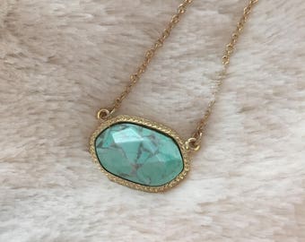 Mint Quartz Kendra Scott Inspired Necklace