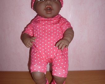 Set for baby (reborn) newborn Bayer 42 cm pink polka dot white ref: 11718287