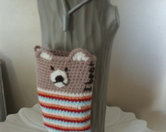 "" phone case or camera, "i bear", crochet