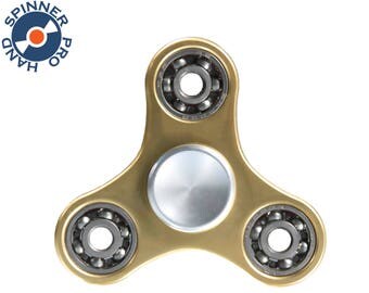 Hand Spinner PRO STATUS design CNC Gold Anodized Aluminium fidget finger hybrid bearing in Droplets Shape