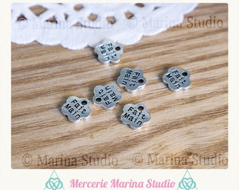 25 charms handmade silver color