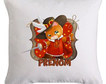 LITTLE cat pillow personalized with the name of your choice