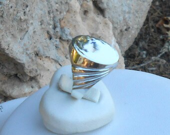 Chevalière argent 950 striée (taille à la demande)