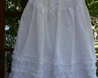 white linen petticoat pattern Linette