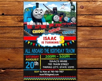 Thomas The Train Invitation,Thomas The Train Birthday,Thomas The Train Birthday Invitation,Thomas The Train Party,Thomas The Train -424