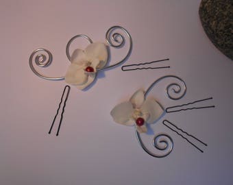 Hair - Burgundy white and silver with Orchid