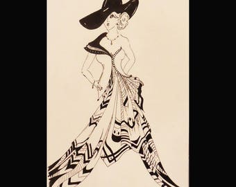 Draped dress women