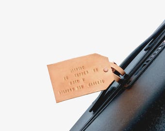 Personalized Leather Luggage Tag, Customized Gift, Wedding Gift, Groomsmen Gift