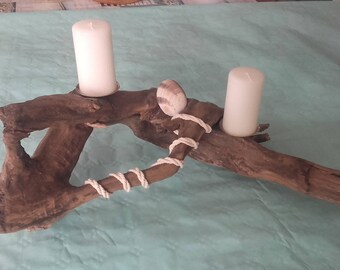 large Driftwood candle holder
