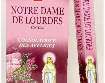 Box of our Lady of Lourdes Virgin Mary incense 20 sticks