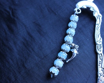 aquamarine stone Dolphin bookmark