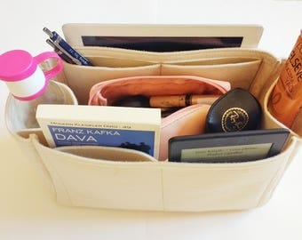 Bag purse organizer with 7 pockets felt bag insert purse insert, bag and purse insert, Multifunctional organizer express shipping