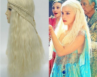 Game of Thrones Daenerys Targaryen Cosplay Wig For Women Halloween Play Wig Party Stage Hair 75cm long