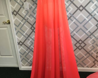 Fuchsia Ombre Sequin & Beads on Silk Chiffon JEC-201-08