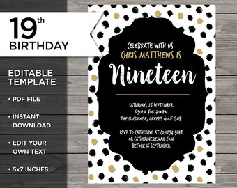 19th birthday | Etsy